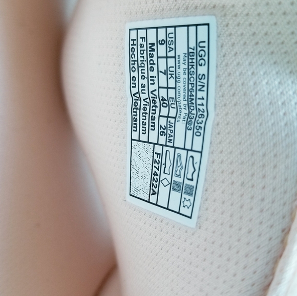 NWT UGG Laton Slides in Peach Fuzz Terry - Picture 11 of 14